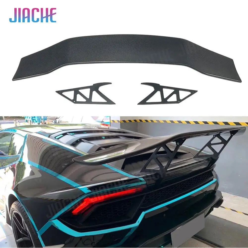 

Dry Carbon Fiber FRP Racing Rear Spoiler Boot Wings for Lamborghini Huracan LP610 LP580 2014-2018 DMC Style