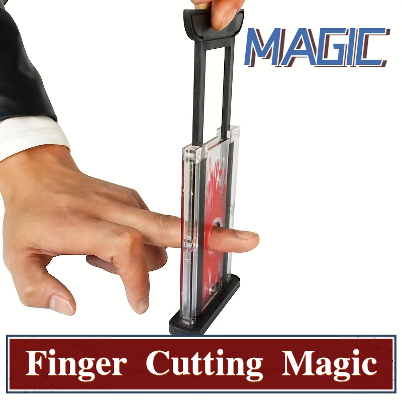 2pcs Large Hand Guillotine Close-up Magic Props Finger Guillotine Toys Trick Scare People Cut Finger