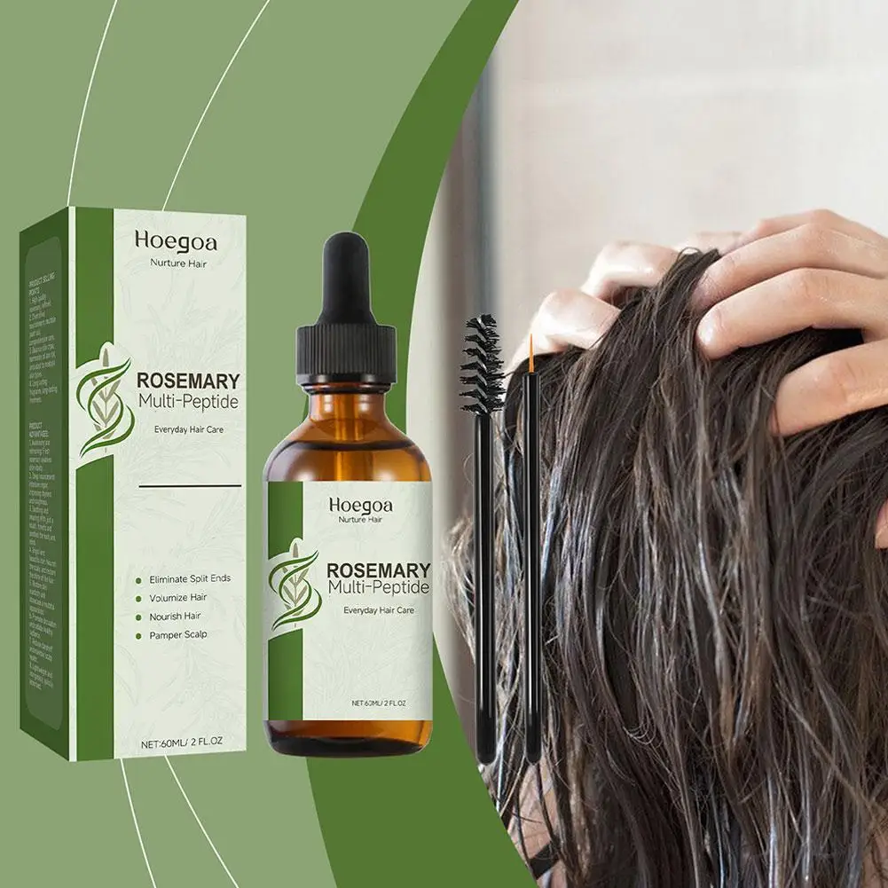 60ml olio di rosmarino per uomo donna prodotti a crescita rapida oli essenziali trattamento anticaduta del cuoio capelluto cura dei capelli Y0T7