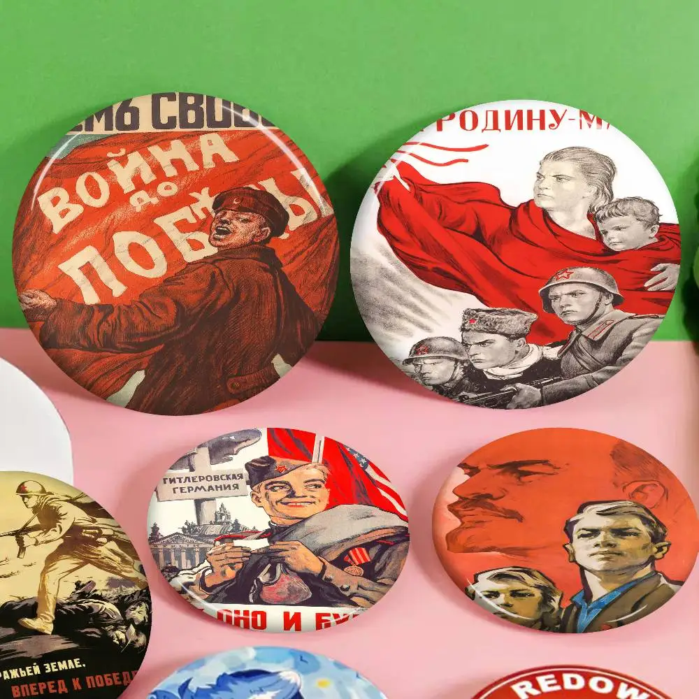 

Russian Propaganda Creative Tinplate Soft Button Pins Animal Icon Brooch Lapel Backpack Badge Accessories Pin