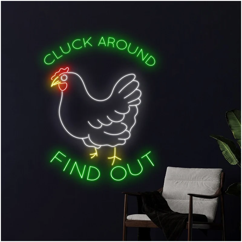 Escape Room letrero de neón de pato, luz Led personalizada, lámpara de estilo Animal, decoración de habitación de dormitorio