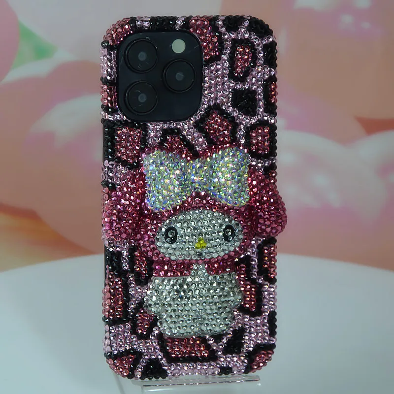 

For IPhone 16 15 14 13 Pro Max IPhone Xs IPhone Case 8 Plus Full Rhinestone 7 Cartoon My Melody 11 Protective Case 6 Female 12