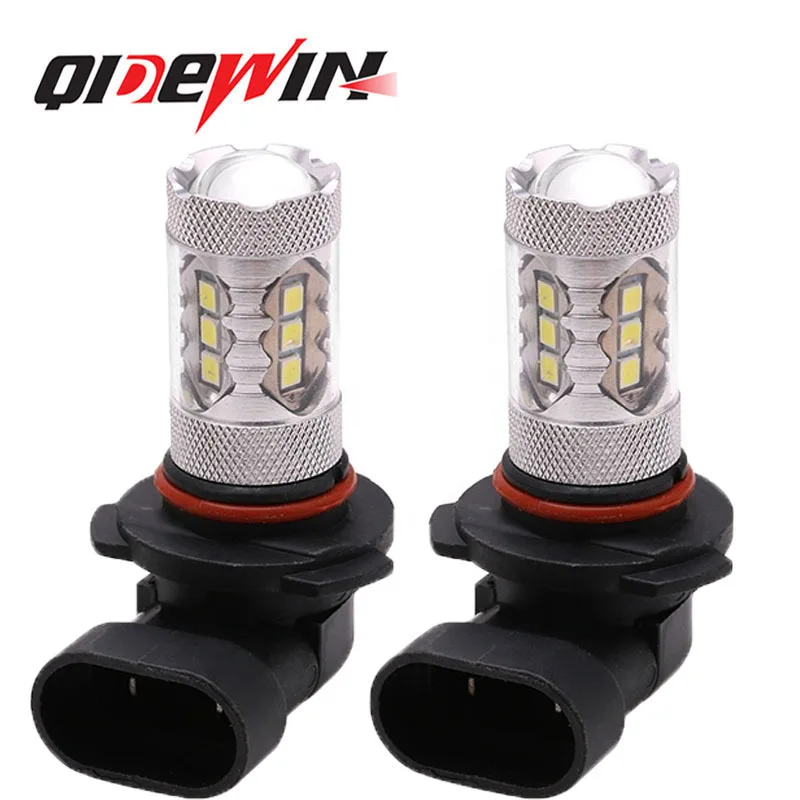 Car led lights 9006 80W 3535 led fog lights, high power black aluminum front fog lights