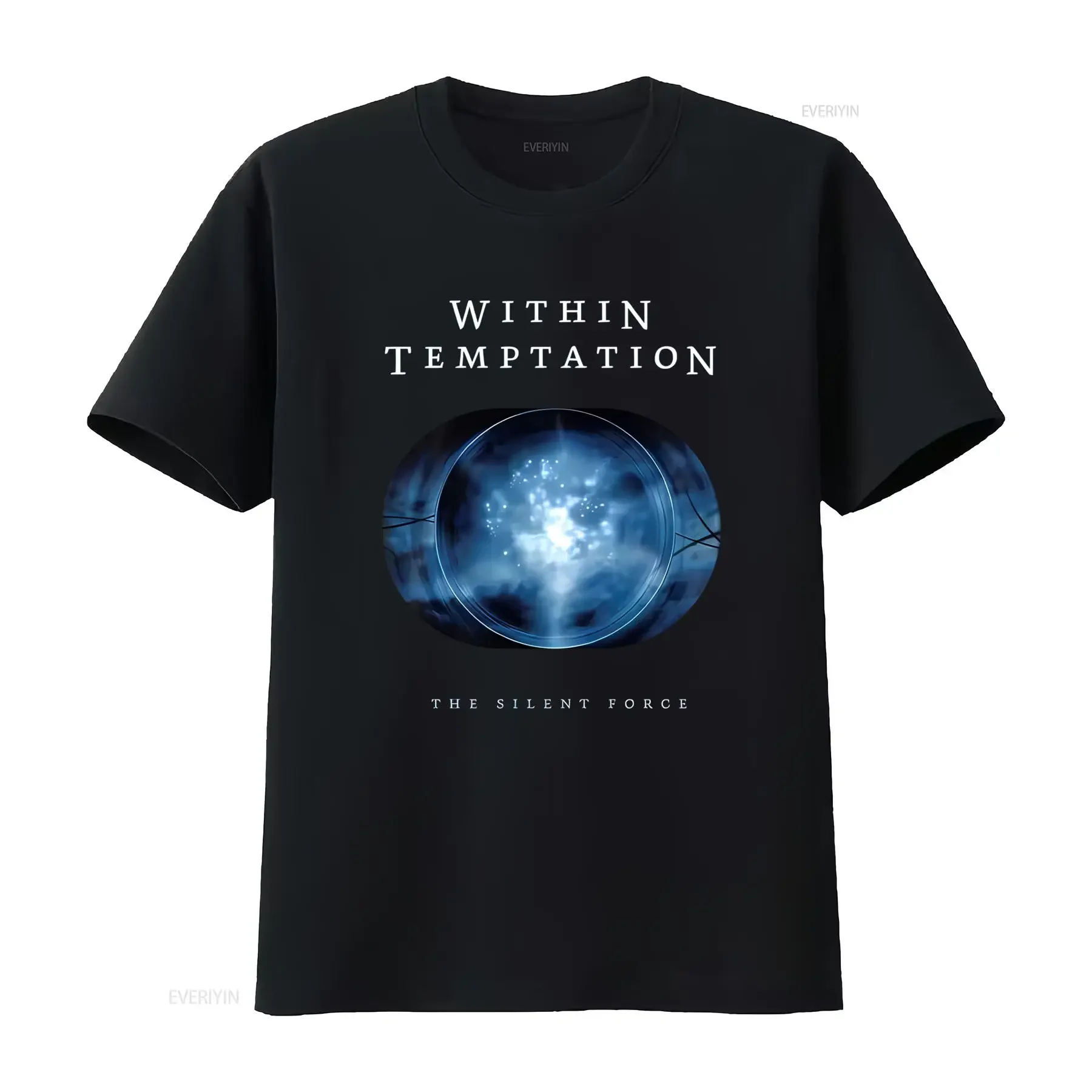 Within Temptation T Shirt The Silent Force Tracks Back Print Design vintage Washed Breathable Slightly Unisex Soft homme Casual