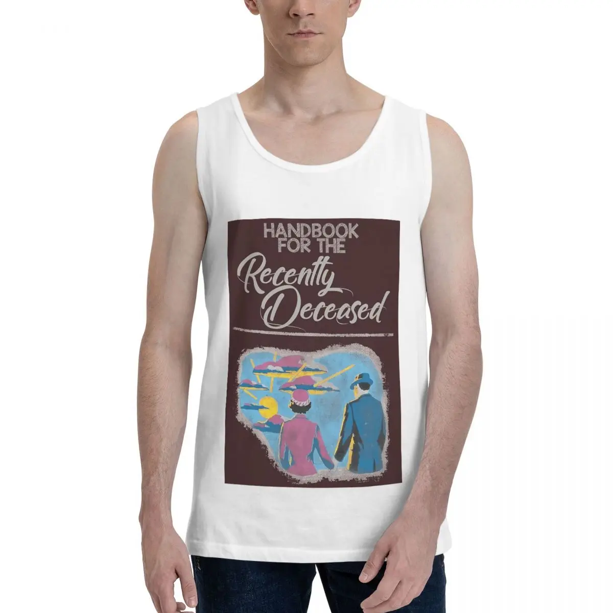 Handbook For The Recently Deceased 100% Cotton Men's Sweatshirt Vest Sleeveless Clothing Tees Men Tank Tops T-shirt