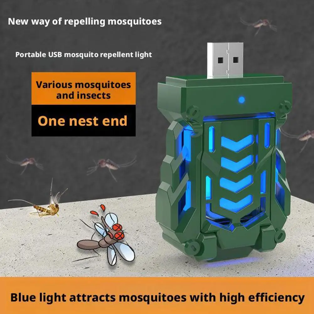 Portable USB Rechargeable Mosquito Repeller For Home,Wireless Adjustable Modes Indoor/Outdoor Cordless Bug Zapper X9G3