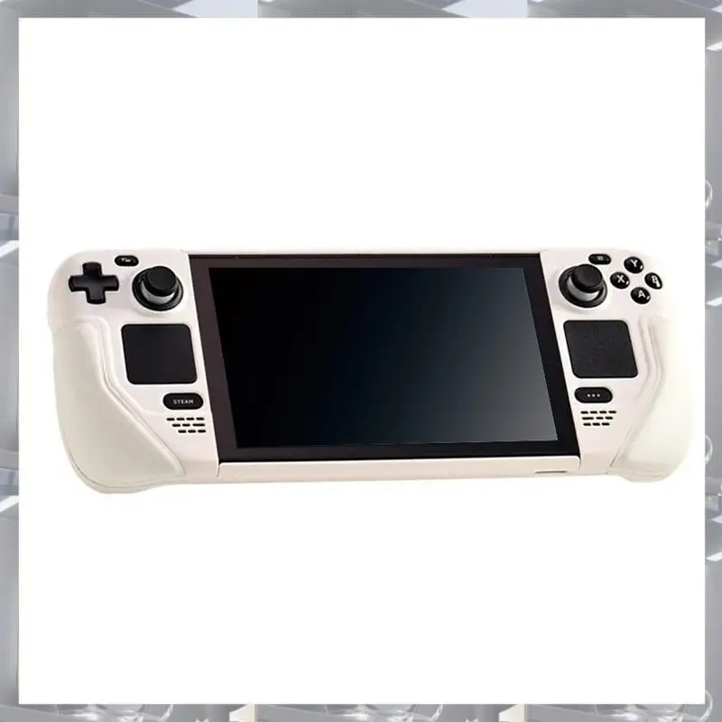 

Hot Selling-Protective Case For Steam Deck Cowhide Full Wrap Host Protective Grip Non-Slip Cover Hard Shell Bracket,Protective C