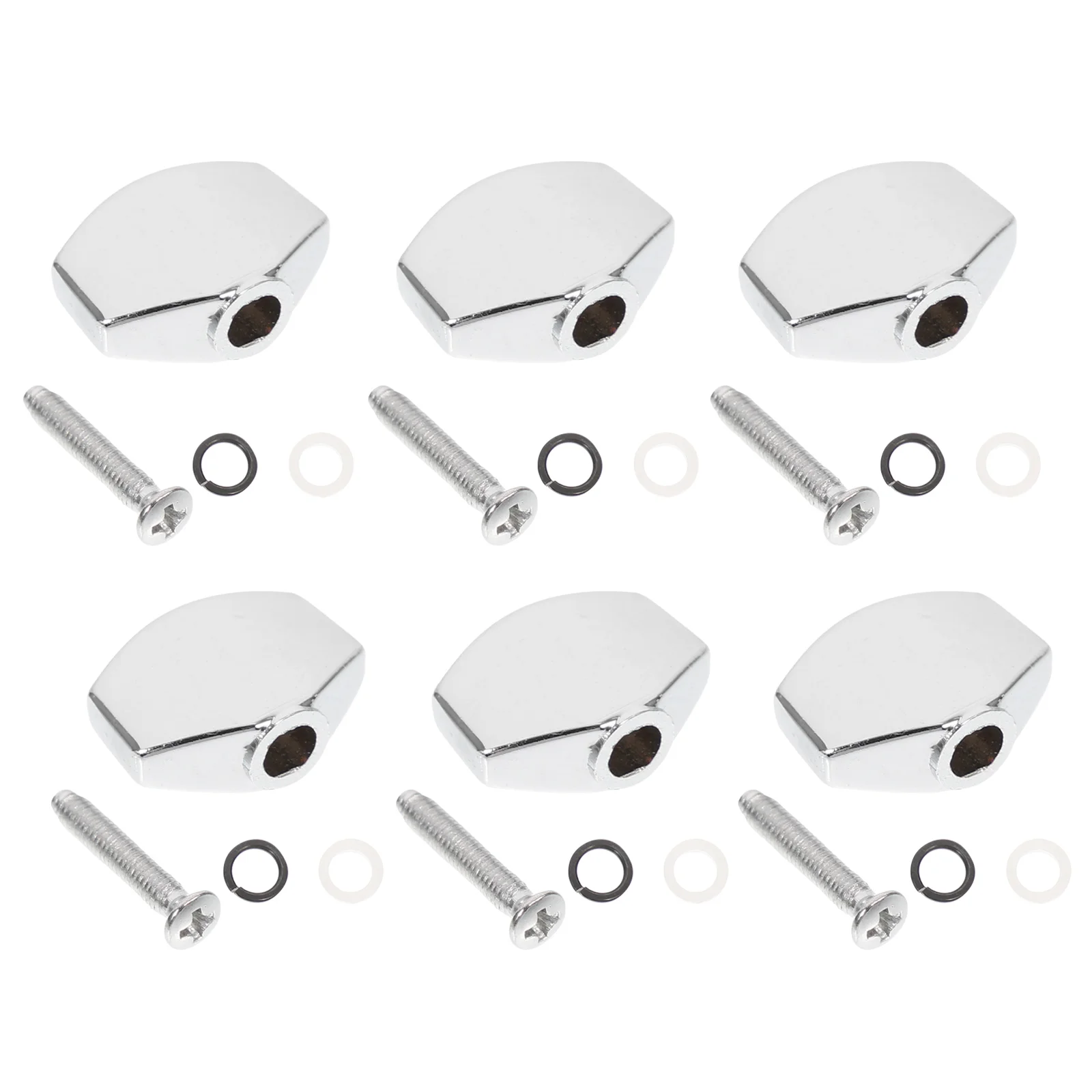 

6 Sets Metal Tuner Handles Folk Tuning Alloy Caps Classical Guitar Machines Zinc Acoustic Accessories