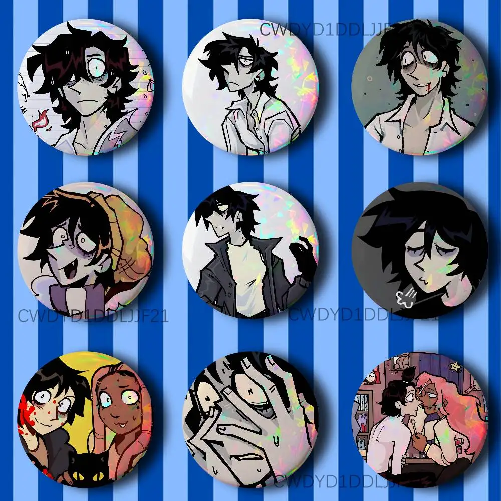 

Avery P-Paper Teeth Button Pins Cool Anime Cosplay Badges Clothes Backpack Decorations Brooch Gifts