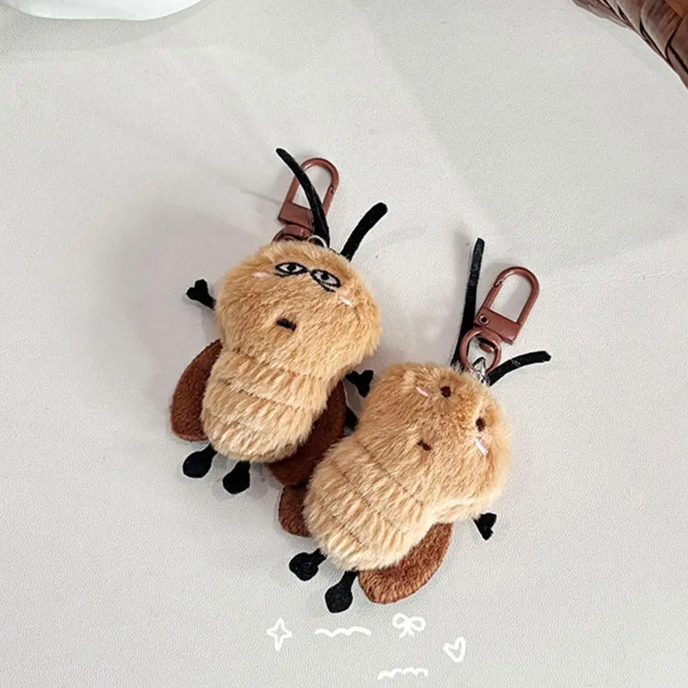

Funny Cockroach Plush Keychain Cute Doll Pendant for Backpacks Bags Creative Plush Toy Hanging Ornament for Girls Boys