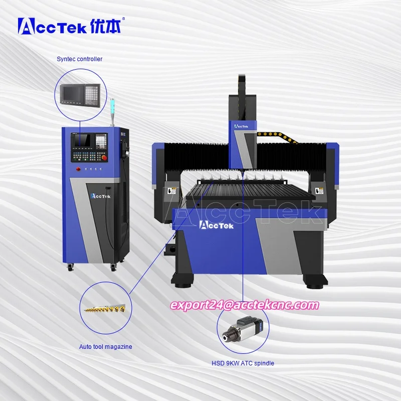 

Afforable 3 Axis 4 axis ATC 1325 CNC Milling Cutting Engraving 130*250cm Cnc Router Machine for Wood Stone Metal Foam