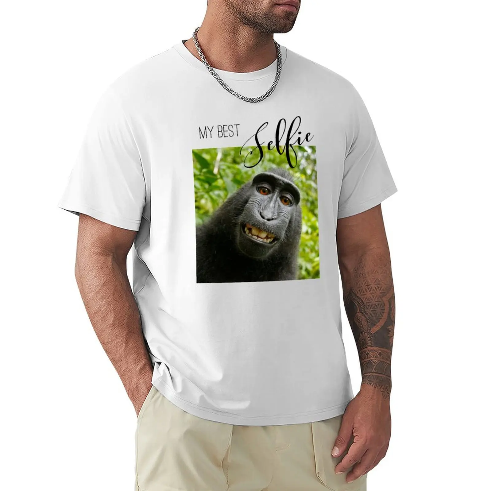 Funny monkey image selfie tshirt T-Shirt tees vintage clothes mens clothes