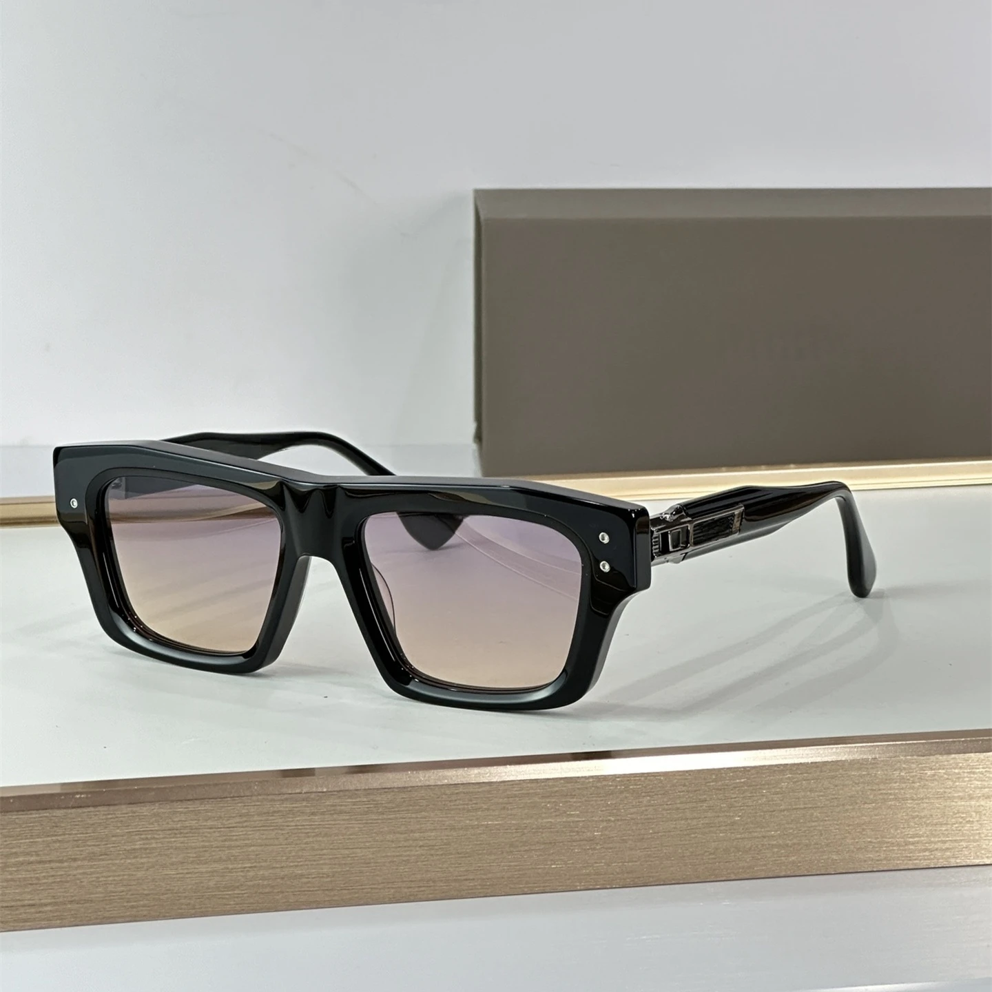 Vintage popularne grube octanowe kwadratowe damskie okulary przeciwsłoneczne GRANDMASTER-EIGHT modne okulary przeciwsłoneczne Outdoor DTS458 męskie okulary przeciwsłoneczne