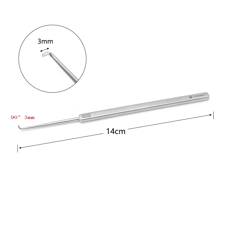 Tenosynovitis Häkelnadel Klinge Häkelnadel großer Häkelnadel gebogener Haken kleines Nadelmesser mit Klingenschnittorthopädie