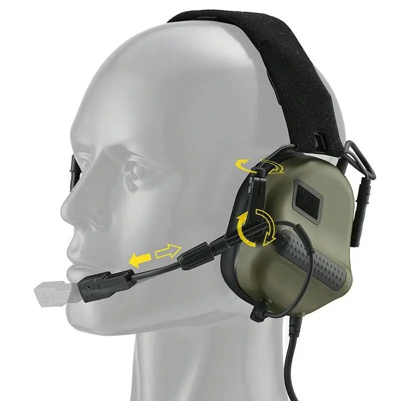 Tactical Electronic Shooting Earmuff Anti-noise Headphone Sound Amplification Hearing Protection Headset Foldable