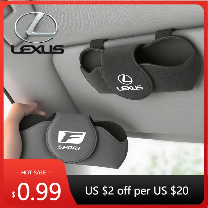 

Interior Stickers Car Glasses Storage Box Auto Sun Visor Sunglasses Storage Holders For Lexus F SPORT ES RX NX LS UX LM LX GX LC