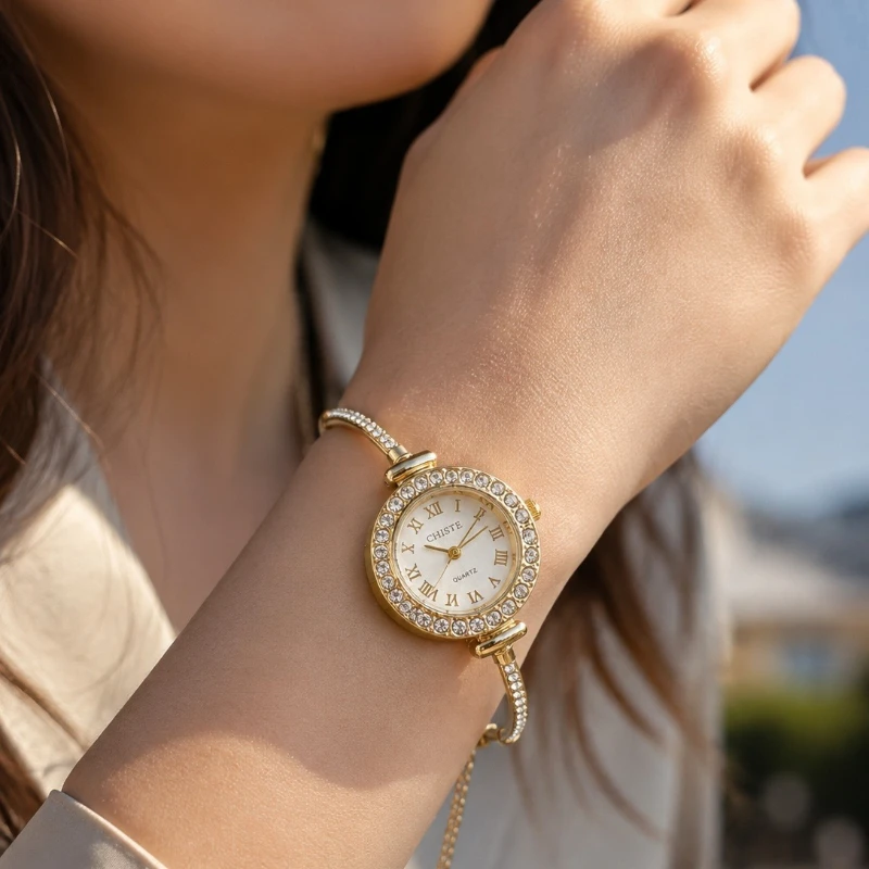 Elegant Women Watch Light Luxury Brand Diamond Ladies Bracelet Watch Fashion Small Quartz Female Watch Clock Gift zegarek damski