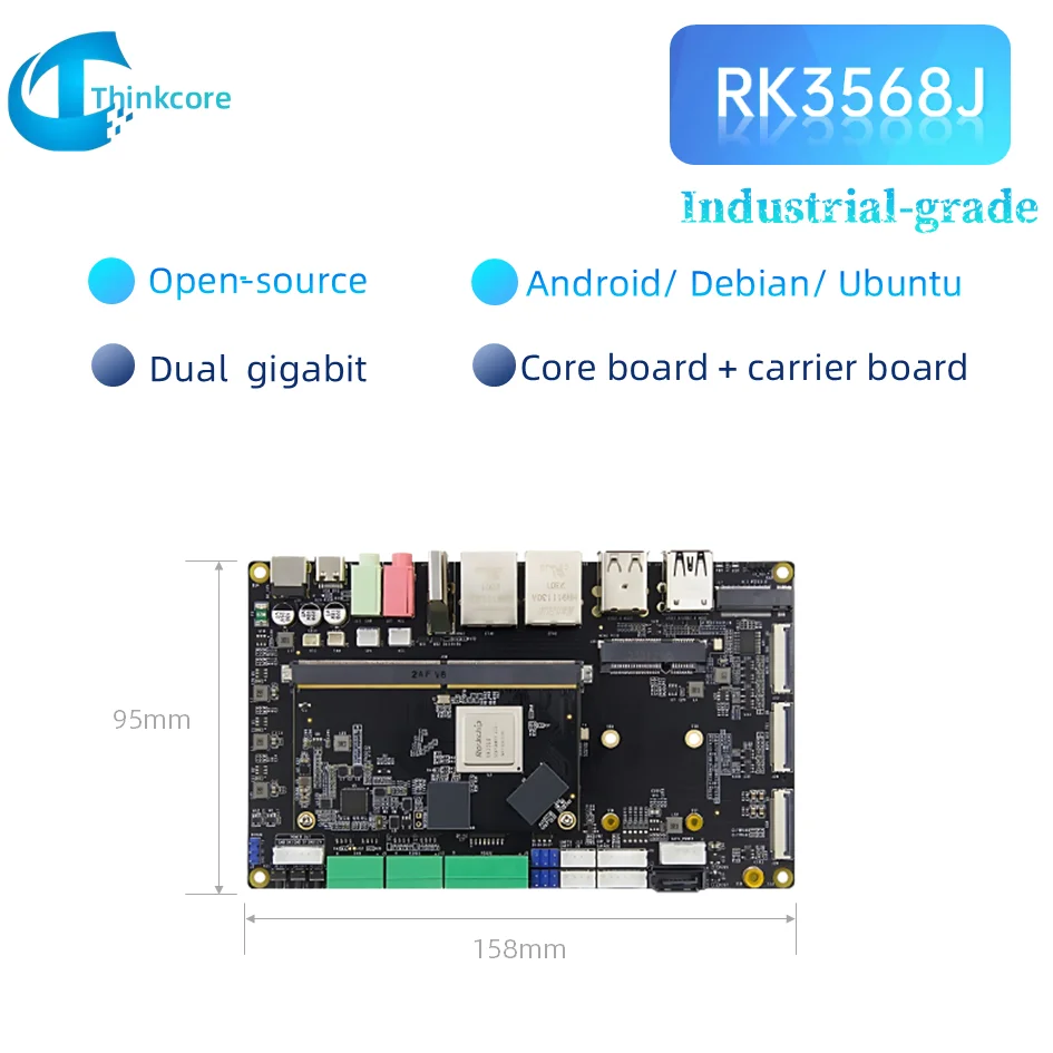 

RK3568 Одноплатный компьютер RK3568J Плата Android ARM LPDDR4 Промышленный мини-ПК Linux Материнская плата Разработка промышленного класса
