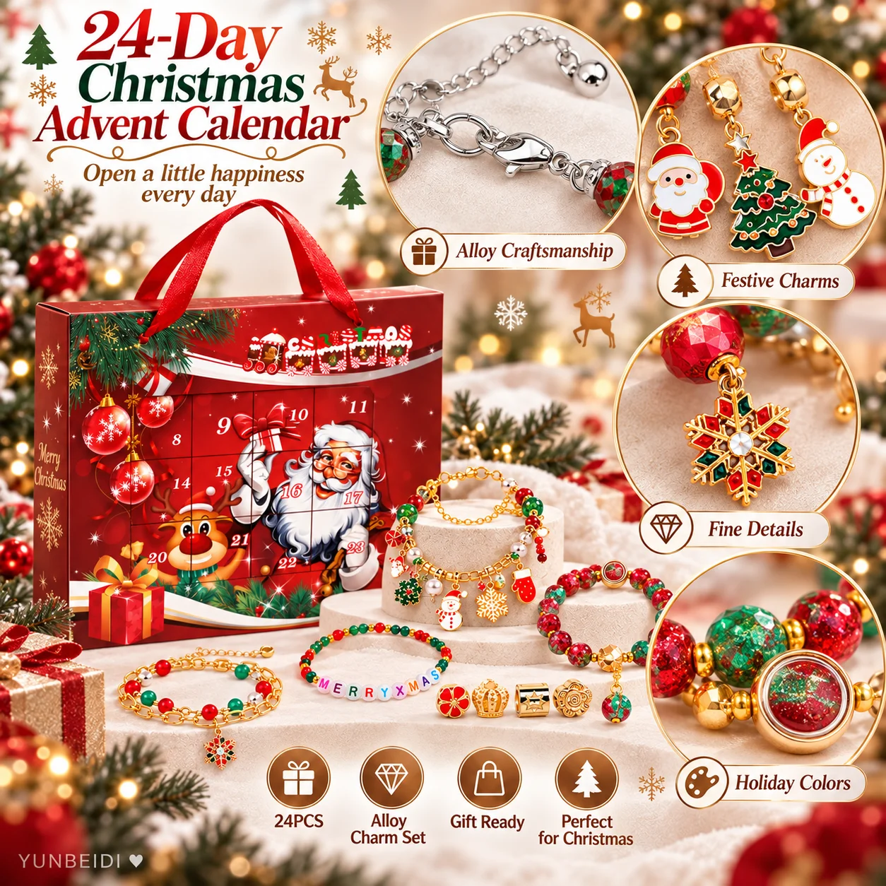 24Grid Christmas Advent Calend - Jewelry Making Advent Calendar recension och pris