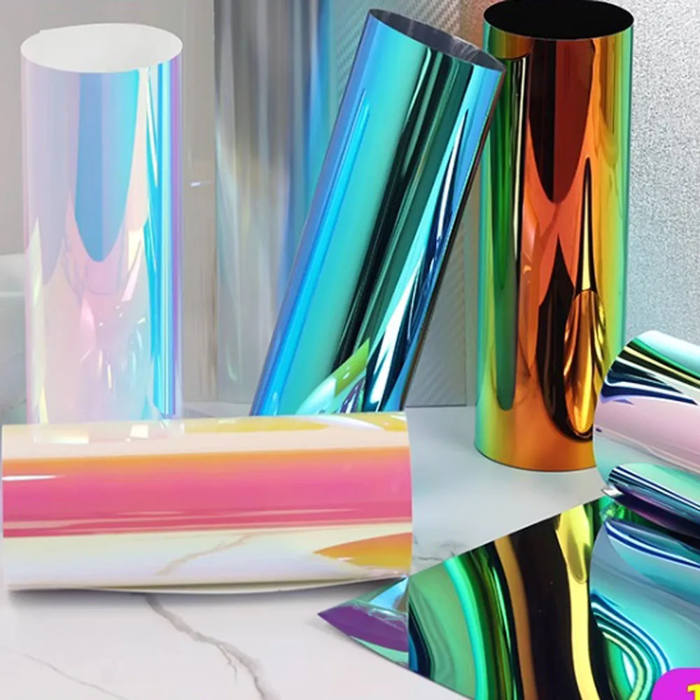 60cmx100cm Mirror Facial Mask PET Mirror Film Color Change and Illusion Film Laser Decorative Film