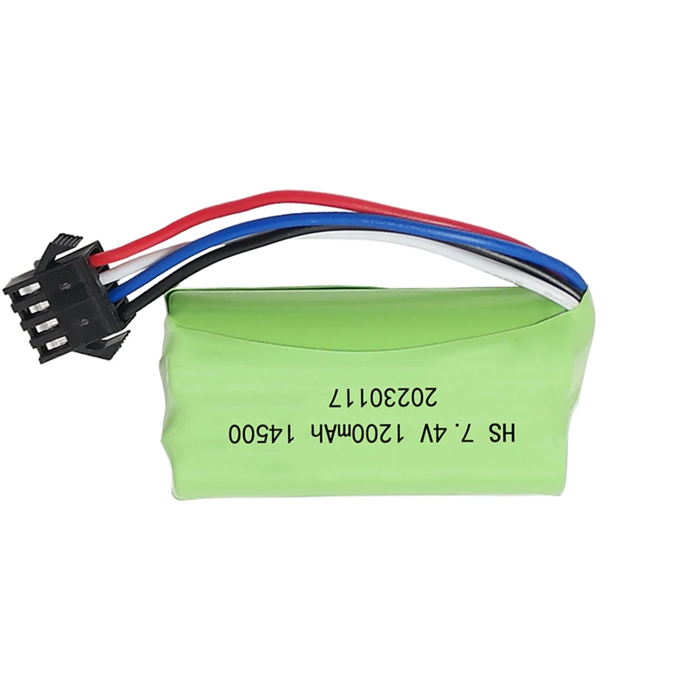 Li-ion battery 7.4V 1200mAh 14500 SM-4P Plug for Electric Toys water bullet gun and RC Off-Road Racing Boat helicopter toy parts