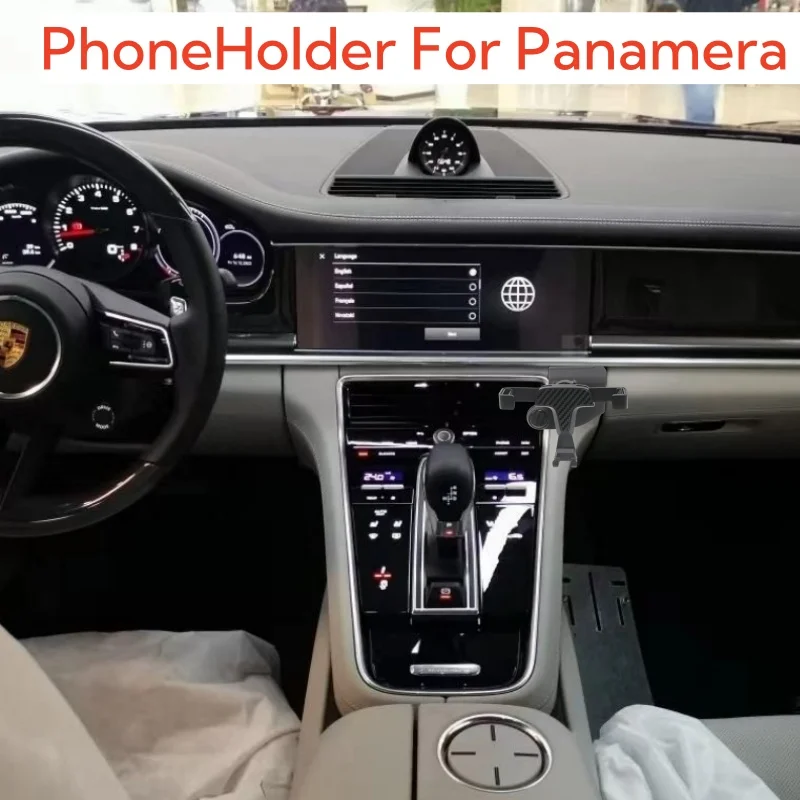 Car Phone Holder For Porsche Panamera 971 2017 2018 2019 2020 2021 2022 2023 Car Air Vent Mount BracketStand Mobile Phone Cradle