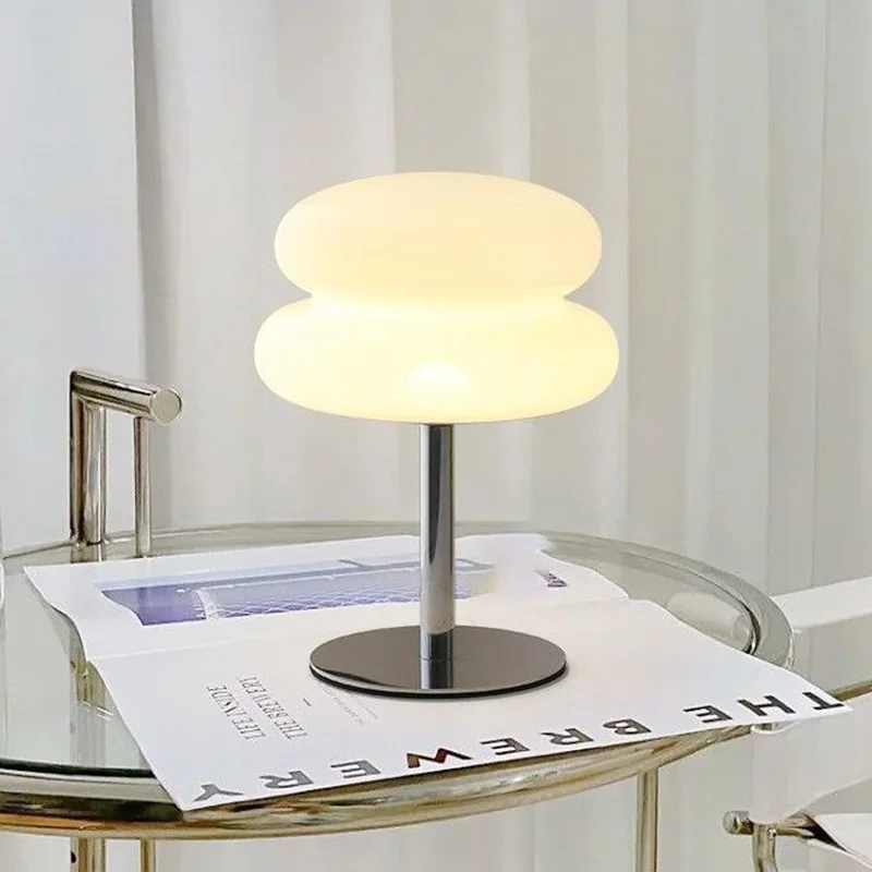 مصباح فورت محيطي من الأكريليك باللون الأبيض/الوردي بمقبس USB لغرفة النوم بجانب السرير وغرفة الطعام وغرفة المعيشة وغيرها من ديكورات المنزل