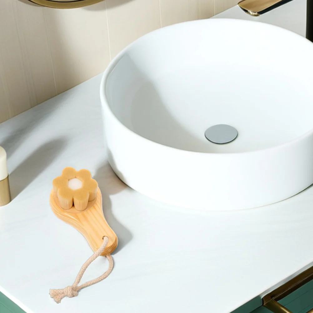 2Pcs Manual Face Cleansing Brush Soft Bristles Multifunctional Design Blackhead Removal Gentle Skin Care Tool Face Dry Brush