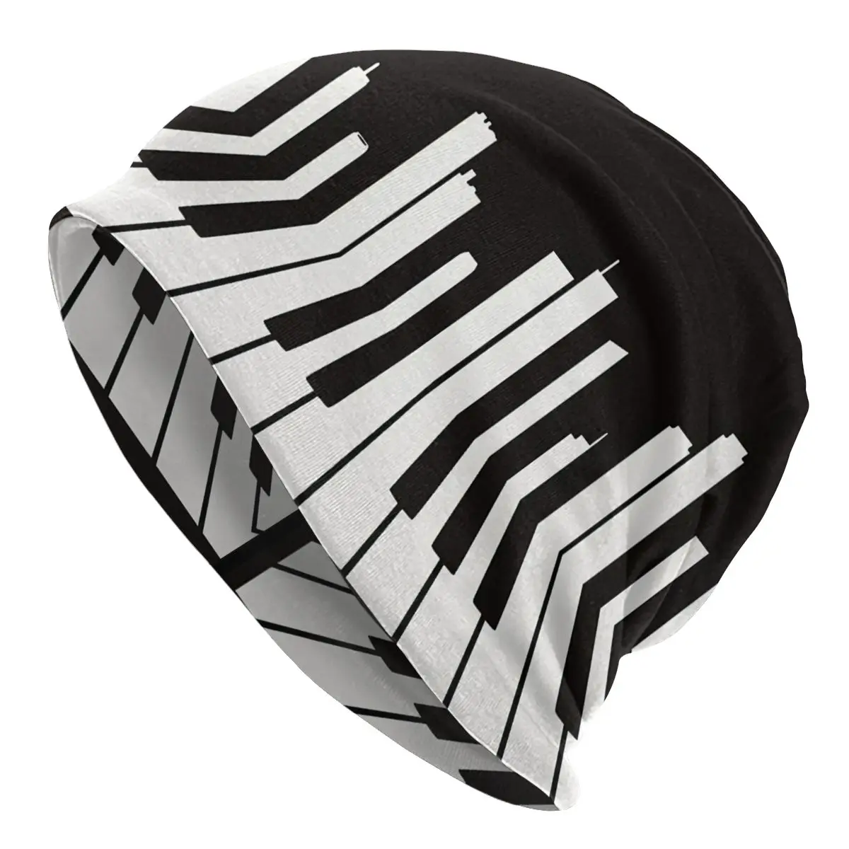 

Пианино-город музыка Музыкальные ноты шляпа пуловер для детей Тонкий теплый мужской цвет