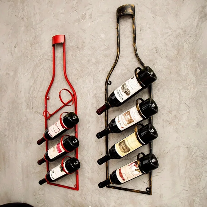 

hang ledge wine rack bottles of metal decorative wall frame bar accessories home bars champagne European ideas