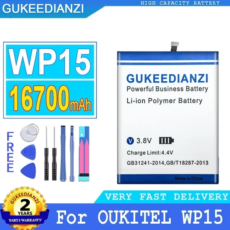 

WP15 (S89) 16700 мАч аккумуляторные батареи большой емкости для портативного сотового телефона OUKITEL WP15