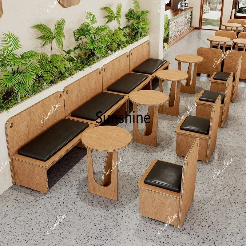 Modern Coffee Shop Sofa Modern Design Dessert Shop Book Bar Rest Area Negotiation Reception Table Chair Set Office Furniture