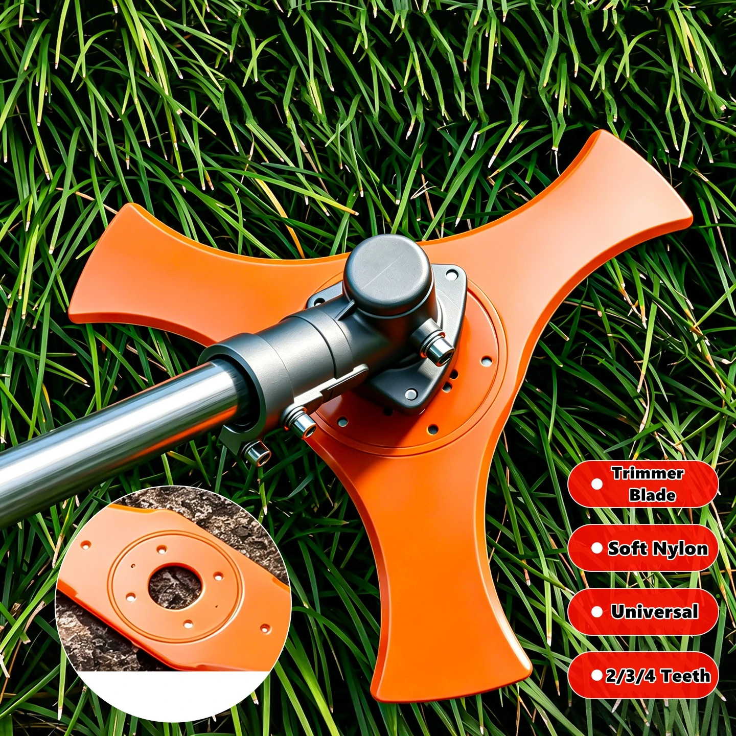 Universal Nylon Brush Cutter Head 2T/3T/4T Trimmer Blade Replacement For Lawn Mower Accessories Electric Trimmer Garden Tool