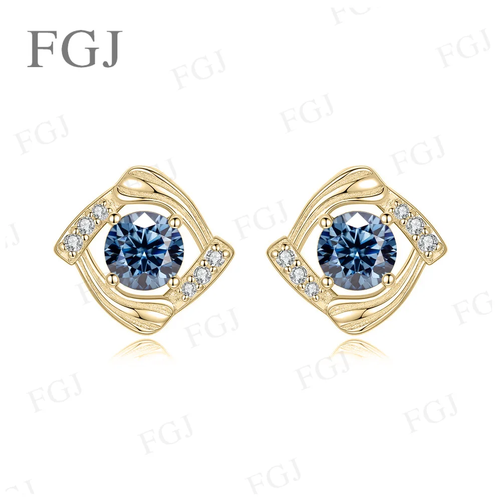 1ct Moissanit-Ohrringe, D-Farbe, VVS1, S925-Sterlingsilber, Ohrstecker für Damen, Geburtstagsfeier, hochwertiger edler Schmuck, Geschenk – Detail 5