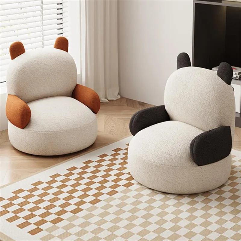 Children\'s Sofa Baby Reading Corner Panda Lazy Sofa Chair Internet Celebrity Creative Cute Animal Single Seat Small Stool