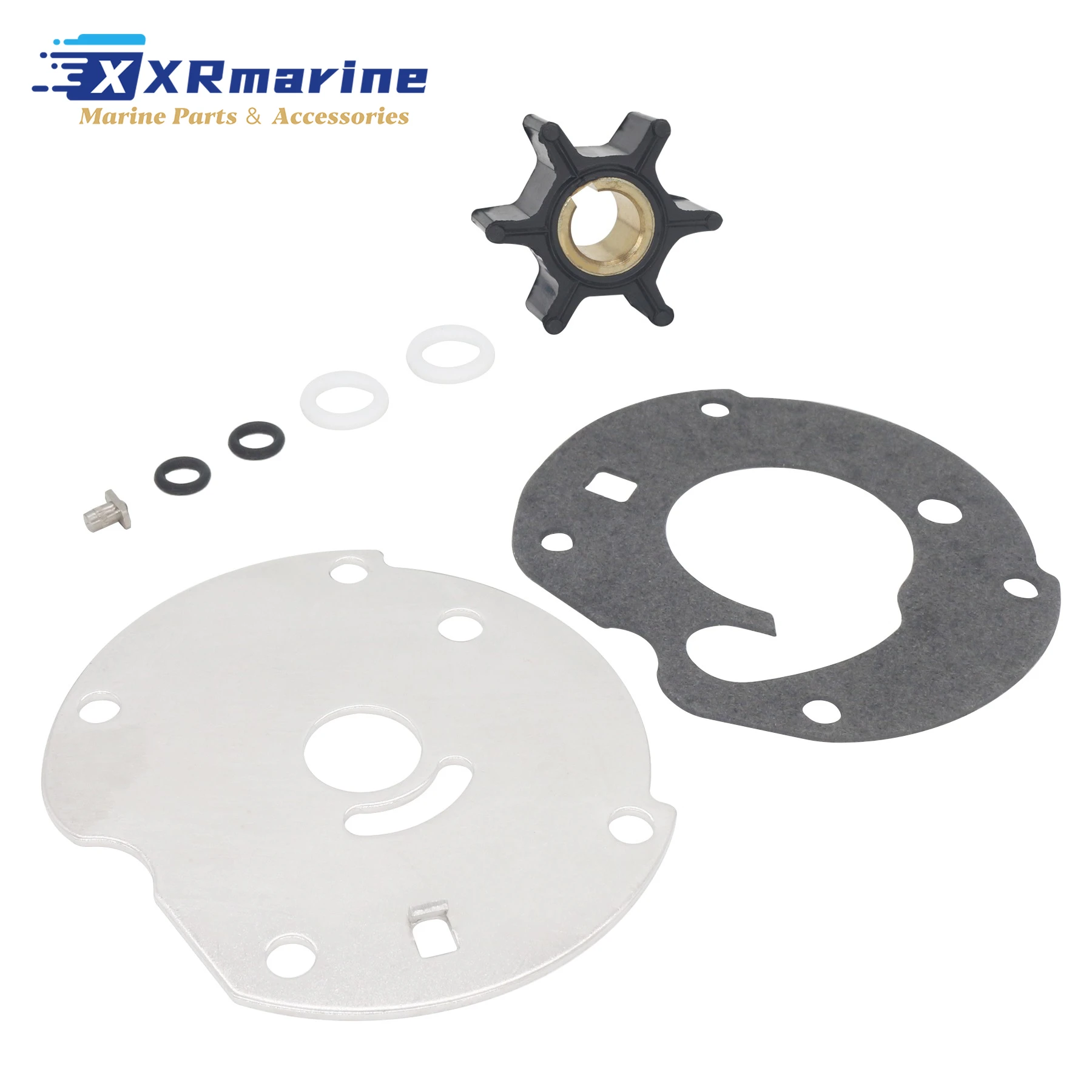 

387361 Outboard Impeller Repair Kit Compatible with Johnson Evinrude 5.5 6 7.5 HP 2 Stroke Model Motor Water Pump 763735 0387361