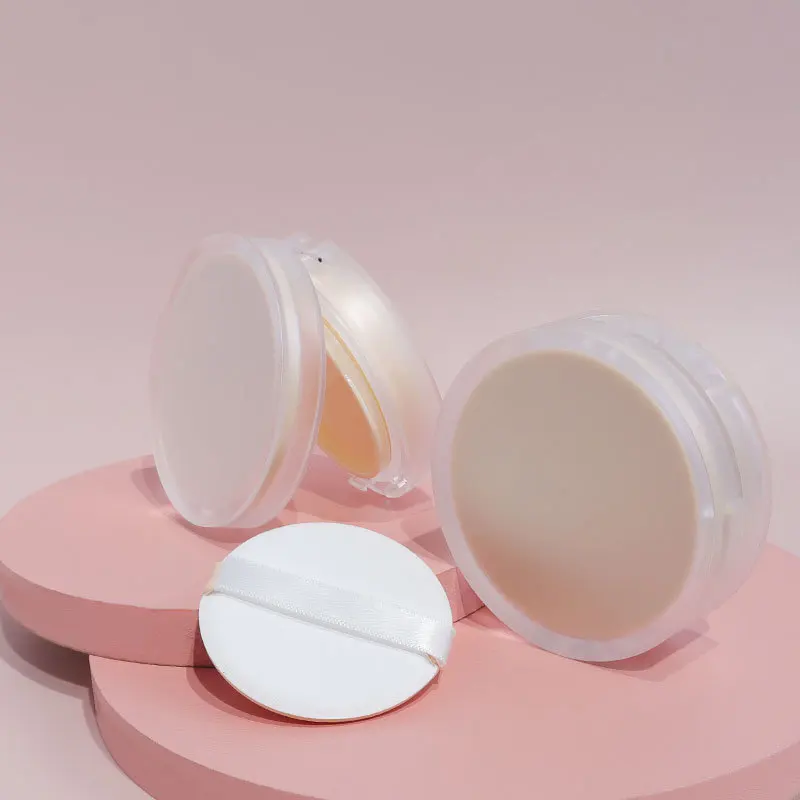 1pc redondo caso almofada de ar 0.41oz recarregável com espelho puff portátil para fundação bb creme viagem maquiagem garrafas recarregáveis