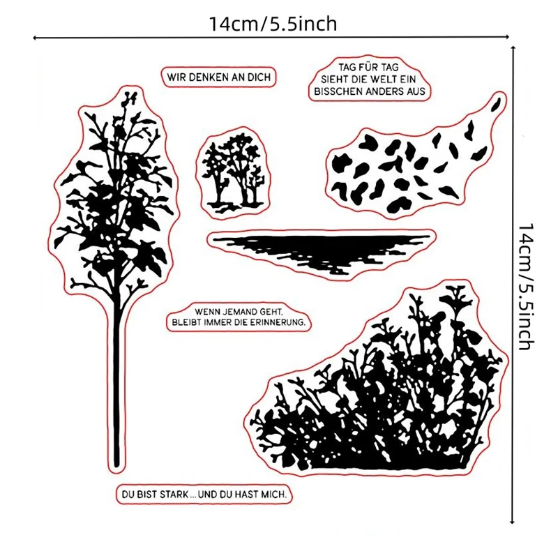 Tampon clair forêt délicate et matrices de découpe en métal pour bricolage, scrapbooking artisanal, nouveauté