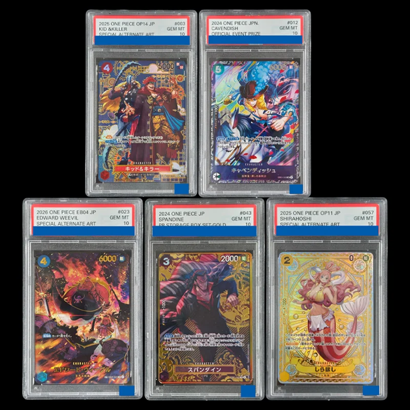 5 Style ONE PIECE Japanese Card Cavendish Spandam Edward Weevil R-SPC Shirahoshi EB01 Grade Gem Mint 10 Collection Card