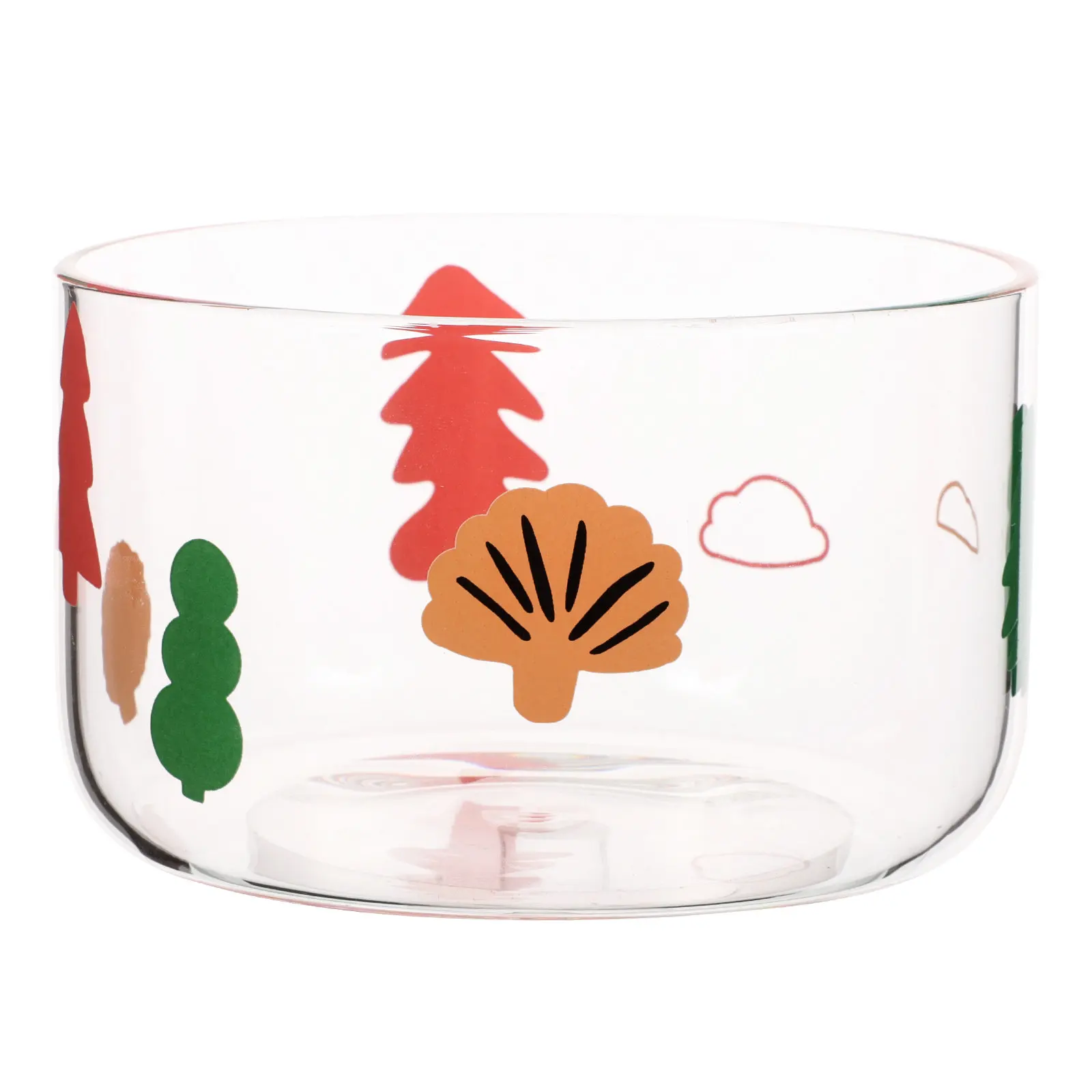 Clear Glass Salad Bowl Multi-Use Fruit Dessert Mixing Serving Bowl Perfect for Home Restaurant Hotel Christmas Tree Salad Bowls