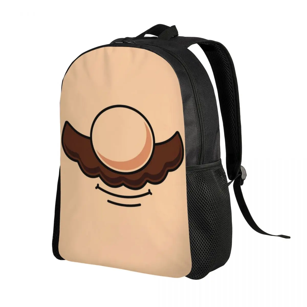 Mochilas personalizadas para nariz de bigode para homens e mulheres, sacos de barba engraçada, bolsa casual para faculdade, escola, fofa