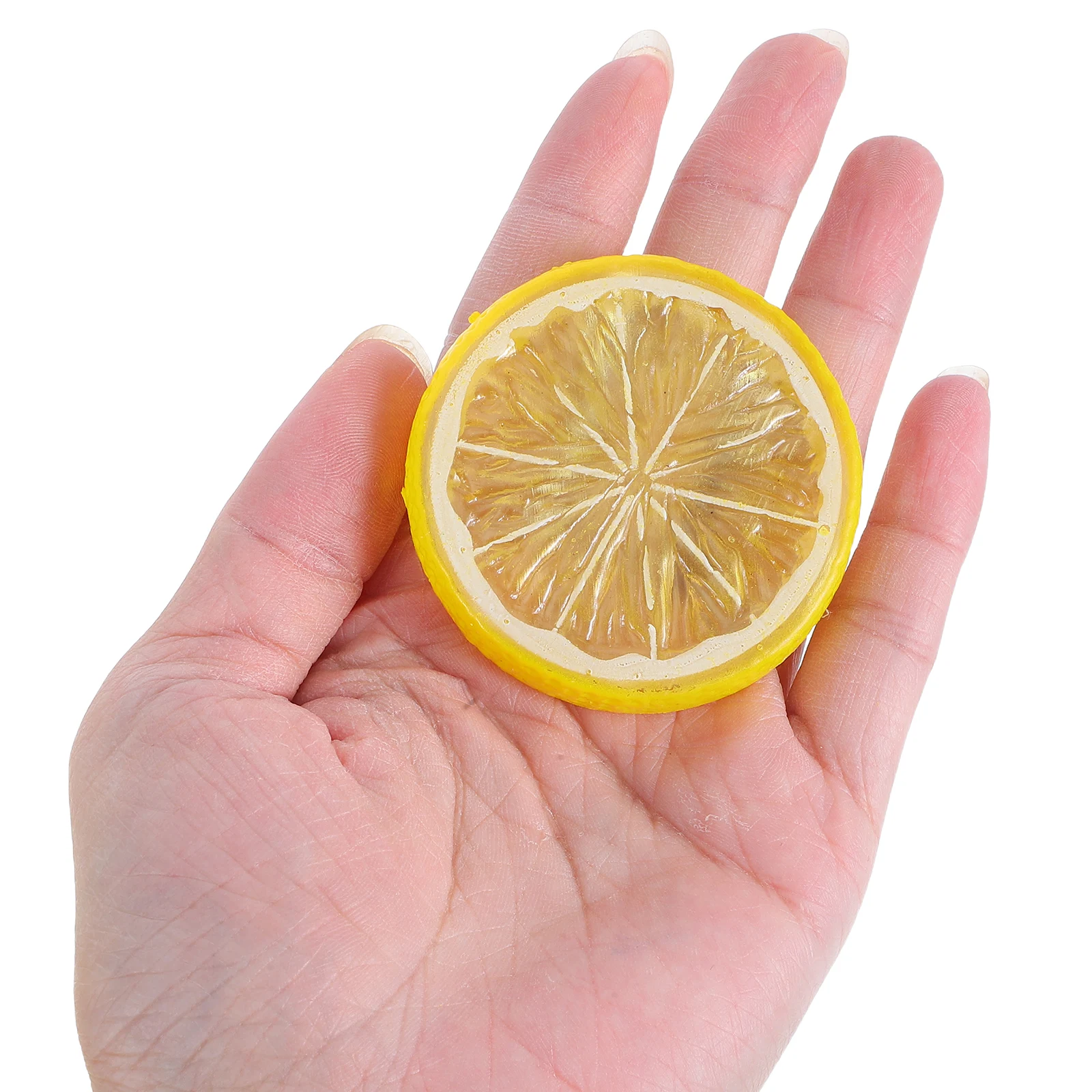 

50 Pcs Transparent Orange Slices Plastic Fruit Decor Vibrant Colors Party Supplies DIY Ornaments Photoshoot Props Simulation