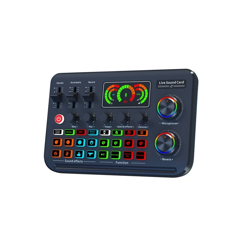 

External Bluetooth Sound Card Live Sound Card Computer PC Sound Board Sound Mixer Live Mixer Noise Reduction Mixers