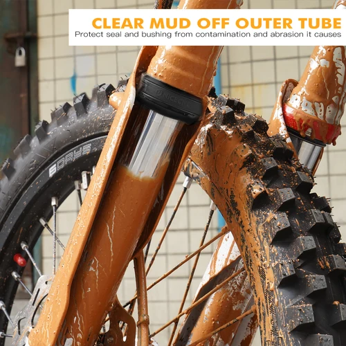 Imagen 2 del producto NICECNC para Husqvarna TE 300 250 FE 350 450 501 2014-2024 Protector de sello de calcetín de horquilla delantera raspador de barro para Sherco SE 300 2012-2015