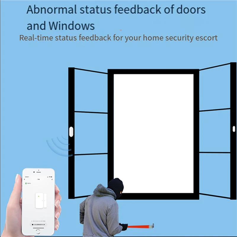 【RECOMENDAR】3X Tuya Zigbee Door Window Sensors Wireless Smart Life Magnetic Door Sensor APP Remote Control