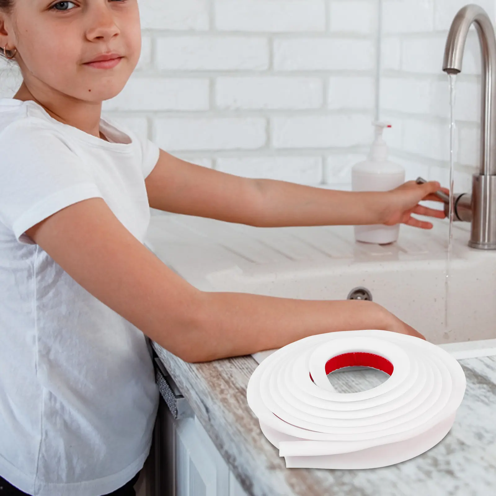 

Самоклеящаяся водонепроницаемая лента-герметик для ванной комнаты, кухонной раковины, унитаза, пола, для влажных и сухих поверхностей