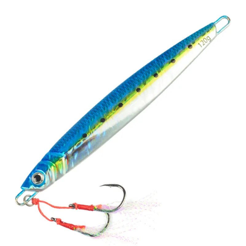 

1pcsJIG3D 60g 80g 100g120g150g200g Print Knife Jig Jigging Lure with Assist Hook Slow Jig Sea Bass Mackerel Tuna Boat Fishing