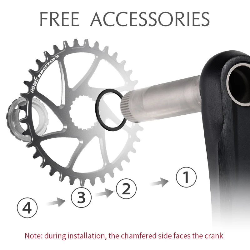 PASS QUEST 30-40T Bike Chainring Direct Mount MTB Narrow Wide Bicycle Chainwheel for M7100 M8100 M9100 12S Crankset Bike Parts