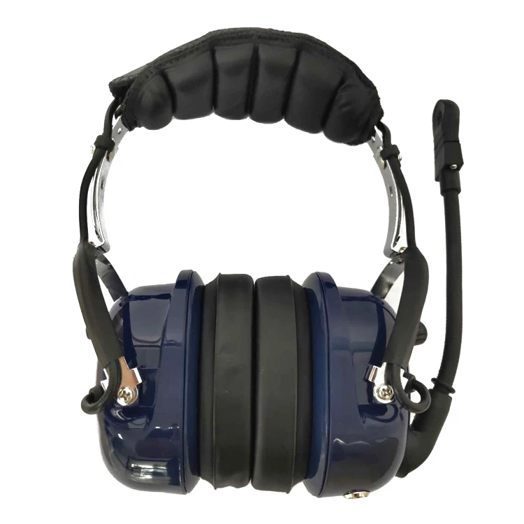 HXKK China Manufacturer 2 Way Radio Noise Reduction Headphone PRN Aviation Headphone Soft Ear Muff Pilot Headset