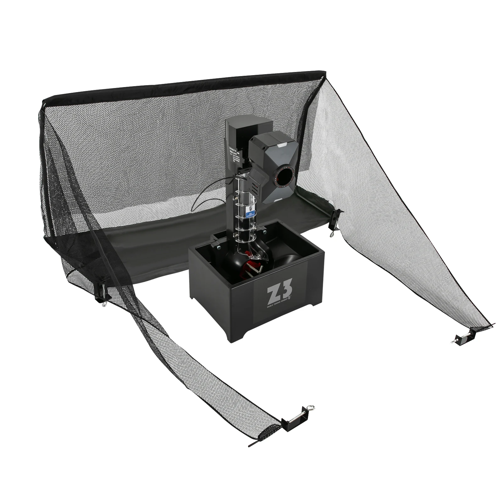 네트가 있는 자동 탁구공 기계, 100개의 공 탁구 기계, 다중 서빙 모드 탁구공 피칭